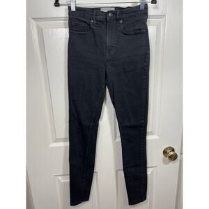 Everlane Womens 27 Tall The High Rise Skinny Denim Jean in Black Capsule Basic